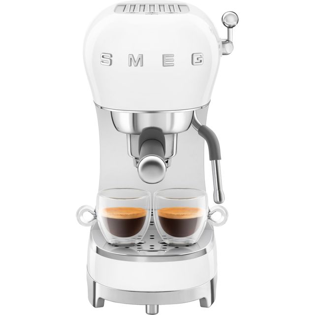 Smeg 50's Retro ECF02WHUK Espresso Coffee Machine - White