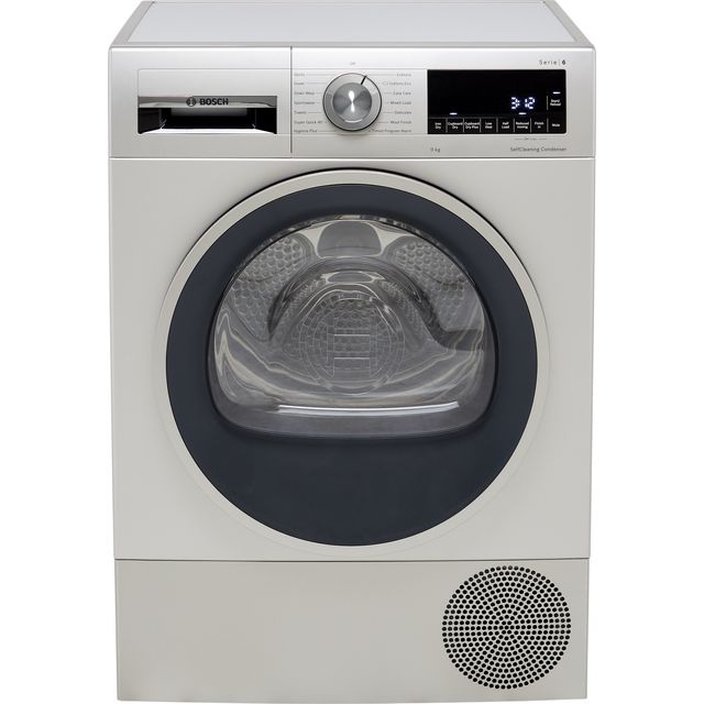 Bosch Series 6 WQG245S9GB 9Kg Heat Pump Tumble Dryer – Silver – A++ Rated