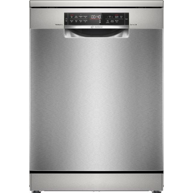 Bosch Series 6 SMS6TCI01G Wifi Connected Standard Dishwasher - Silver Inox - A Rated
