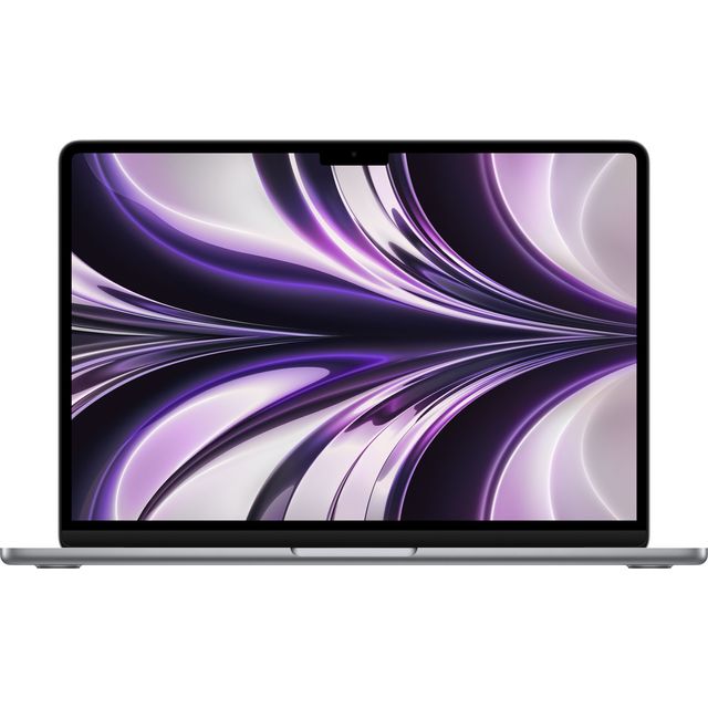 Apple 2022 MacBook Air laptop with M2 chip: 13.6-inch Liquid Retina display, 8GB RAM, 256GB SSD storage, backlit keyboard, 1080p FaceTime HD camera. Works with iPhone and iPad; Space Grey