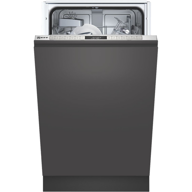 NEFF N50 S875HKX20G Wifi Connected Fully Integrated Slimline Dishwasher – Stainless Steel Control Panel with Sliding Door Fixing Kit – E Rated