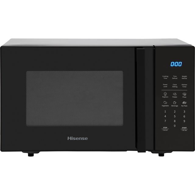 Hisense H25MOBS7HUK 29cm tall, 48cm wide, Freestanding Compact Microwave - Black