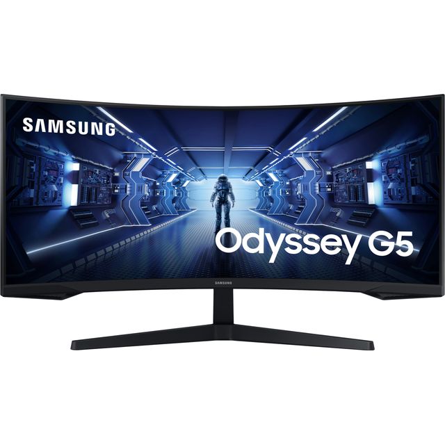 Samsung Odyssey 34 UltraWide Quad HD 165Hz Curved Gaming Monitor with AMD FreeSync - Black
