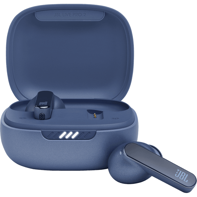 JBL Live Pro 2 TWS Earphones, In Ear, Noise Cancelling Bluetooth Earphones with 40 hours of Battery Life, Water Resistant Blue