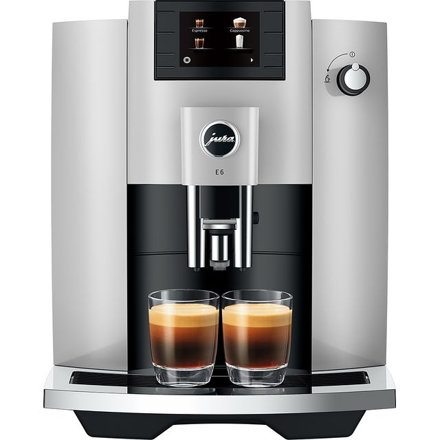 Jura E6 15467 Bean to Cup Coffee Machine - Black / Platinum