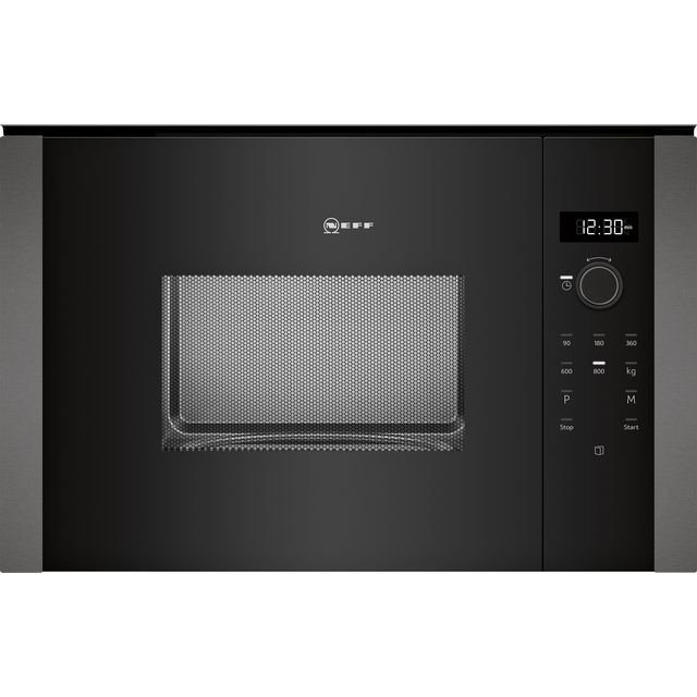 NEFF N50 HLAWD23G0B 38cm tall, 59cm wide, Built In Compact Microwave - Graphite Grey