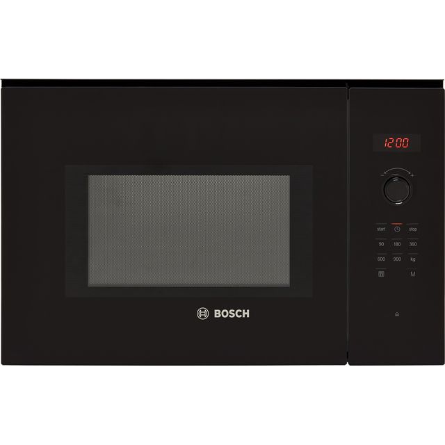 Bosch Series 4 BFL553MB0B 38cm tall, 59cm wide, Built In Compact Microwave - Black