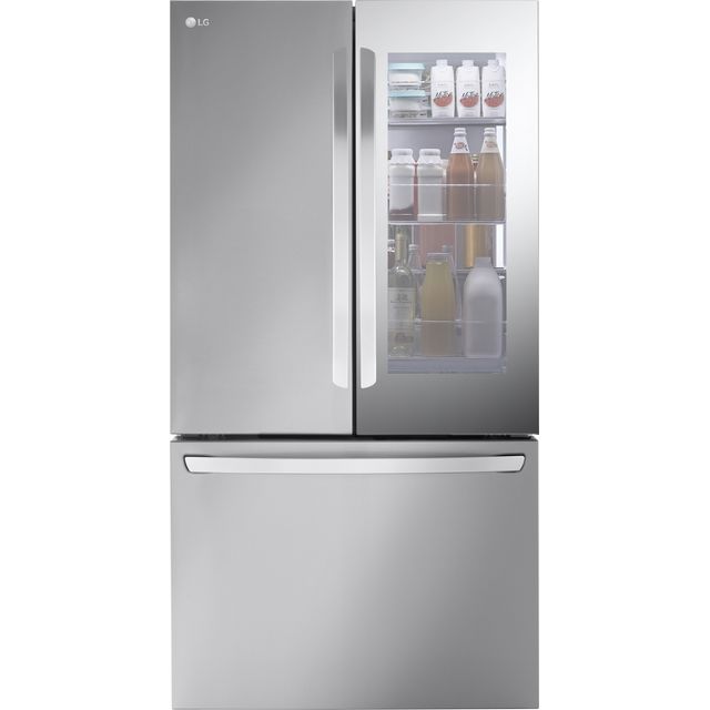 LG InstaView™ GMZ765STHJ Wifi Connected Plumbed Frost Free American Fridge Freezer - Stainless Steel - E Rated