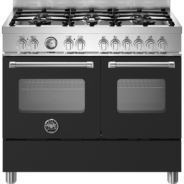 Bertazzoni Master Series MAS106L2ENEC Dual Fuel Range Cooker - Nero - A/A Rated