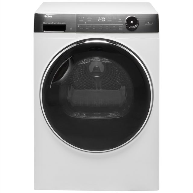Haier i-Pro Series 7 Plus HD90-A3Q979U1 9Kg Heat Pump Tumble Dryer – White – A+++ Rated