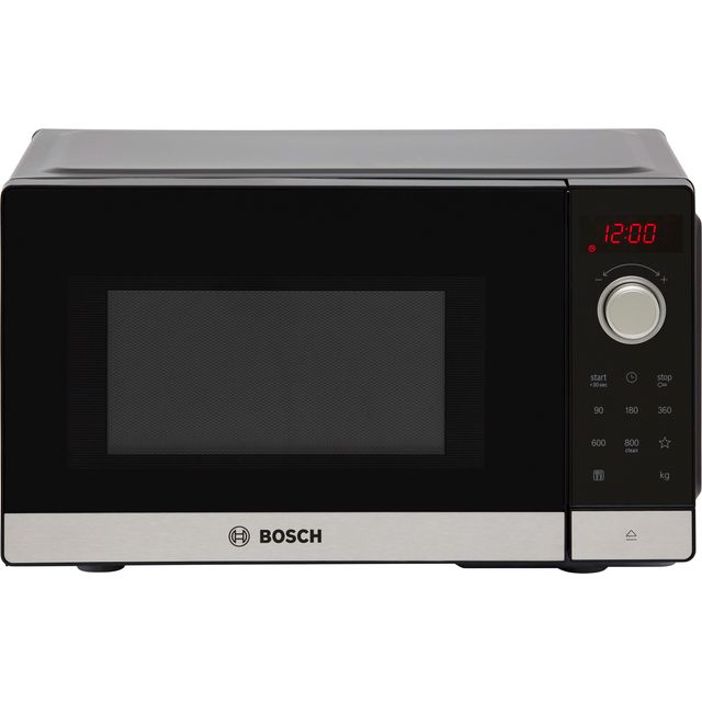 Bosch Series 2 FFL023MS2B Freestanding 26cm Tall Compact Microwave - Black / Stainless Steel