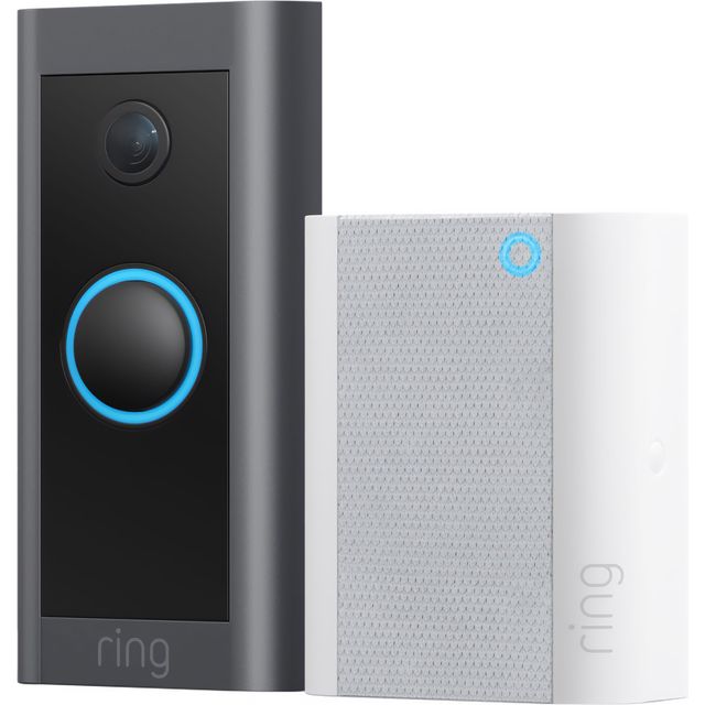 Ring Wired Doorbell Kit Smart Doorbell Full HD 1080p - Black