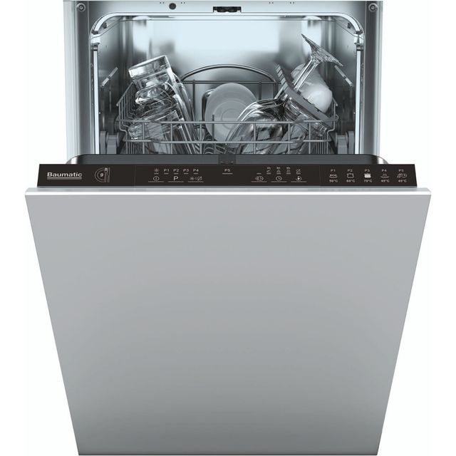 Baumatic BDIH 2L952-80 Fully Integrated Standard Dishwasher - Black Control Panel with Fixed Door Fixing Kit - E Rated