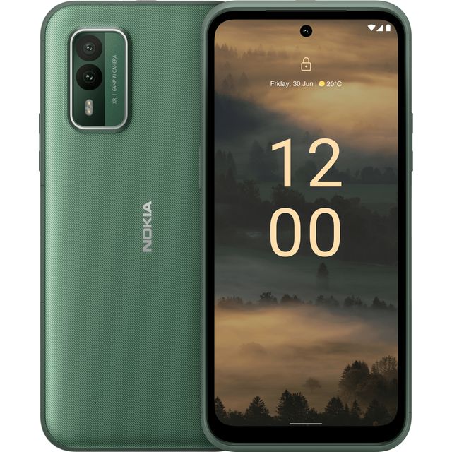 Nokia XR21 5G 6.49” Smartphone with 64MP AI camera, 2-day Battery life, 6GB/128GB Storage, IP69K Water & Dust-proof, Drop-proof with MIL-STD-810H level durability, Dual Sim - Green