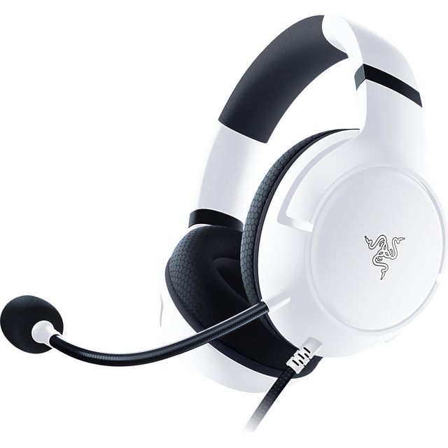 Razer Kaira X - Wired Headset for Xbox Series X|S (TriForce 50 mm Drivers, HyperClear Cardioid Mic, On-Headset Controls, 3.5 mm Jack, Cross-Platform Compatibility) Mercury White