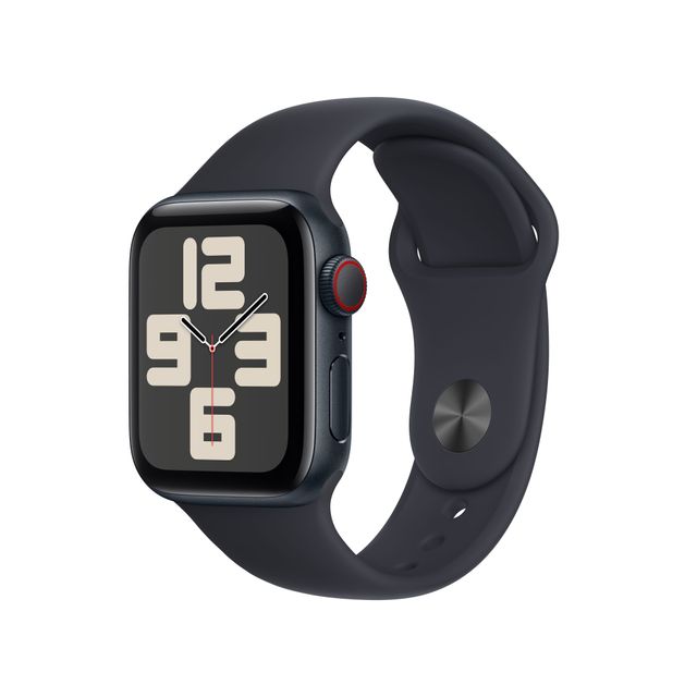 Apple Watch SE, 40mm, Midnight Aluminium Case, GPS + Cellular [2023] - Midnight Sport Band - M/L