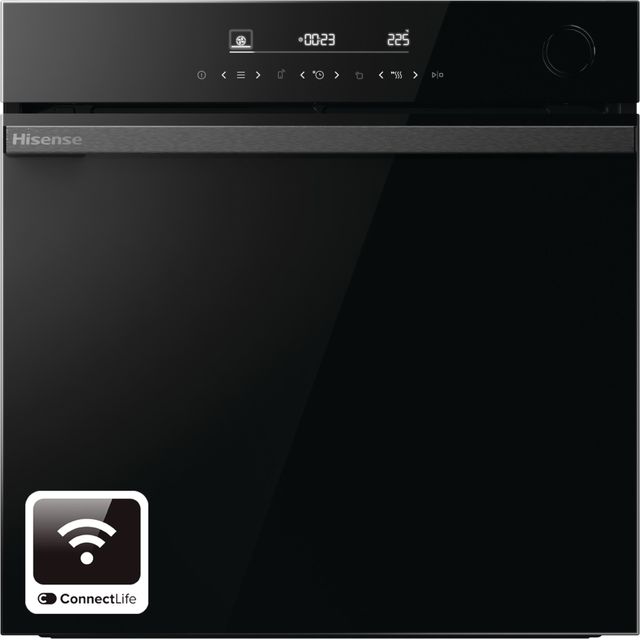 Hisense Hi6 BlackLine BSA66346ADBGUK Wifi Connected Built In Electric Single Oven - Jet Black - A+ Rated