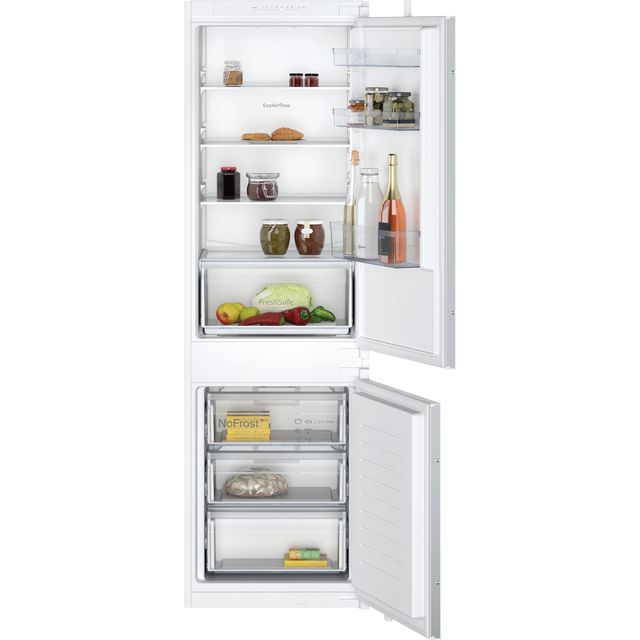 NEFF N30 KI7861SE0G 177cm High 60/40 Integrated Frost Free Fridge Freezer with Sliding Door Fixing Kit – White – E Rated