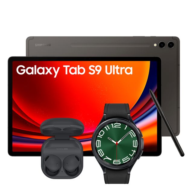 Samsung Galaxy Tab S9 Ultra 14.6" 512GB Tablet Graphite + Buds2 Pro Black + Watch6 Classic 47mm Black Bundle