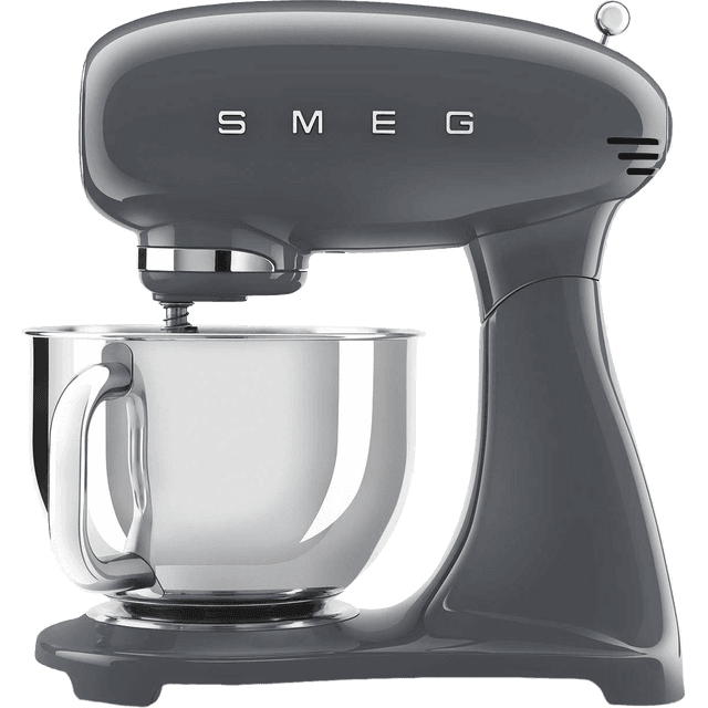 Smeg 50s Retro SMF03GRUK Stand Mixer with 4.8 Litre Bowl - Grey