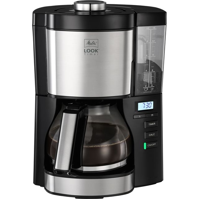 Melitta Look V Timer Black 6766591 Filter Coffee Machine with Timer - Black / Stainless Steel