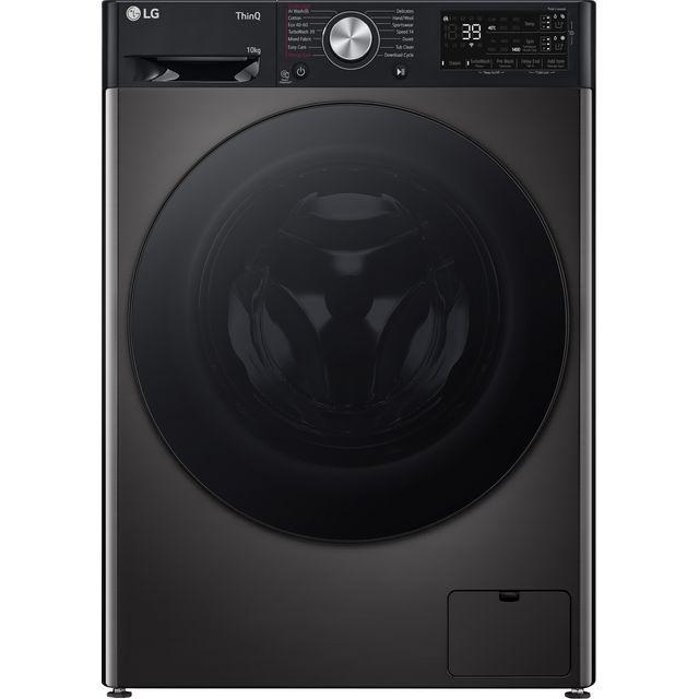 LG EZDispense F4Y710BBTA1 10kg WiFi Connected Washing Machine with 1400 rpm - Black Metallic - A Rated