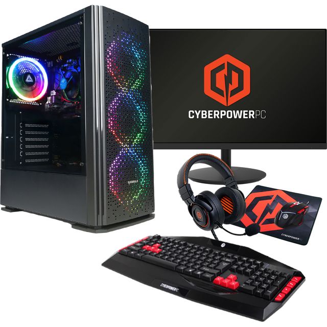 Cyberpower AO22225 Gaming Tower - AMD Ryzen 5, 500 GB SSD - Black