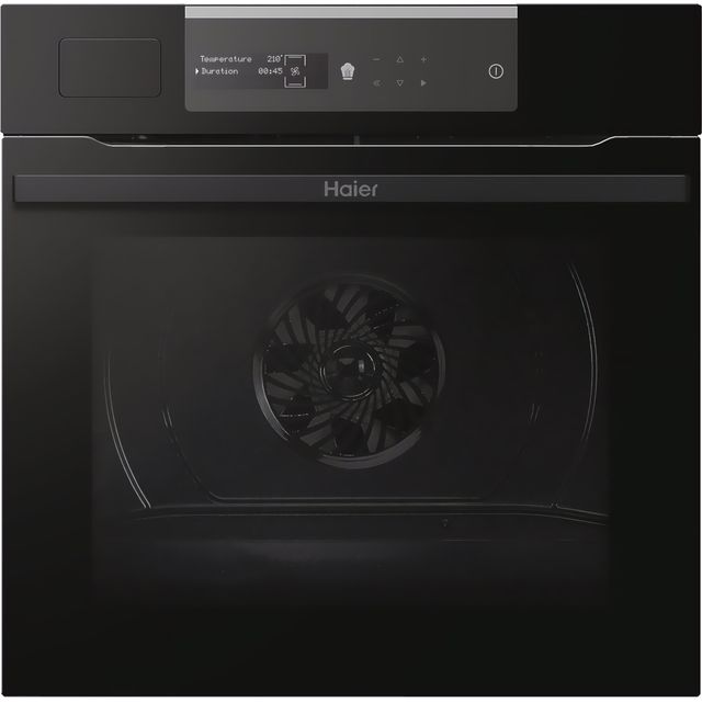 Haier I-Message Steam Series 2 HWO60SM2S9BH Wifi Connected Built In Electric Single Oven with Pyrolytic Cleaning - Black - A+ Rated