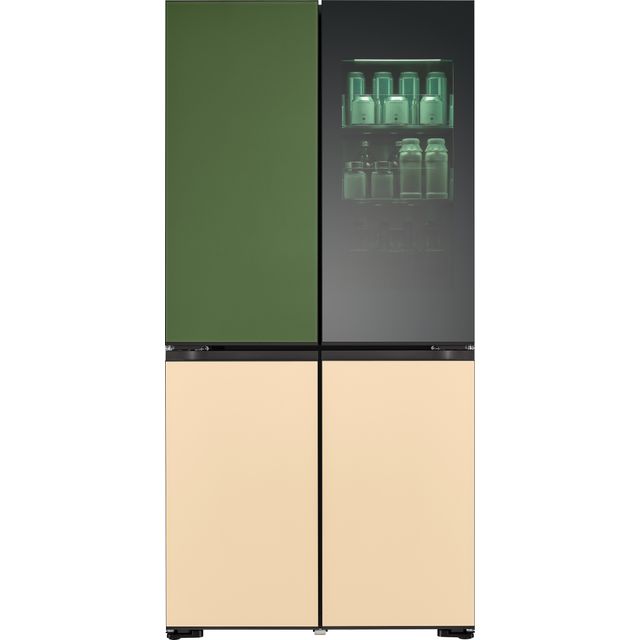 LG MoodUP™ InstaView™ GMV960NNME Wifi Connected Total No Frost American Fridge Freezer - Multi Colour - E Rated