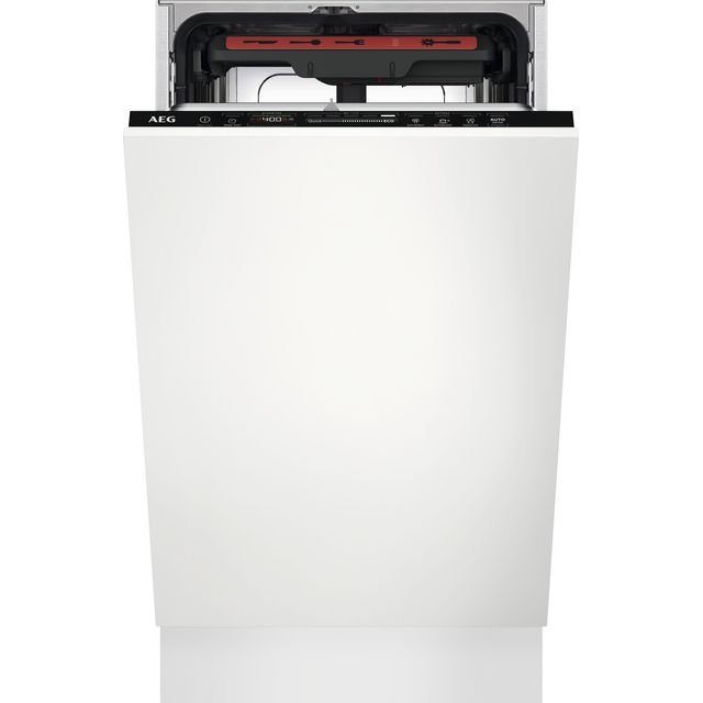 AEG 7000 Series FSE73507P Fully Integrated Slimline Dishwasher – White Control Panel – D Rated