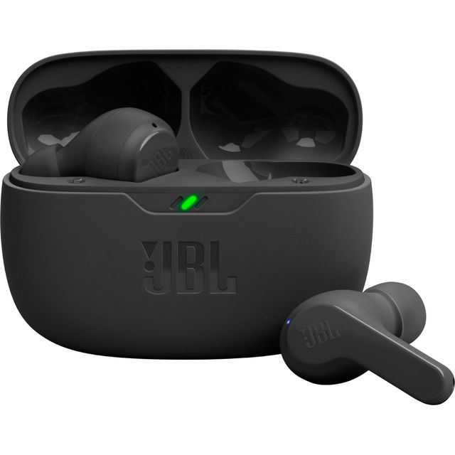 JBL Wave Beam, In-Ear Wireless Earbuds with IP54 and IPX2 Waterproofing, Hands-Free Calling and 32 Hours Battery Life, in Black