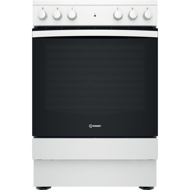 Indesit IS67V5KHW/UK 60cm Electric Cooker with Ceramic Hob - White - A Rated