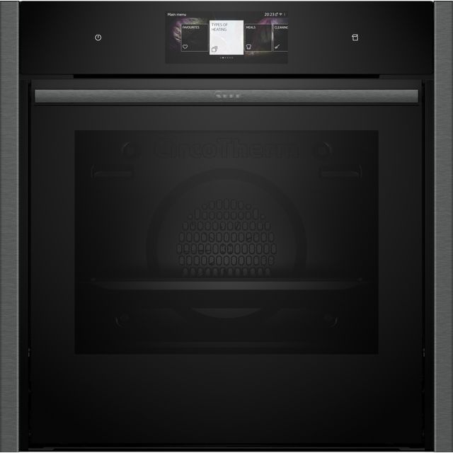 NEFF N90 Slide & Hide® B64VT73G0B Wifi Connected Built In Electric Single Oven and Pyrolytic Cleaning - Graphite - A+ Rated