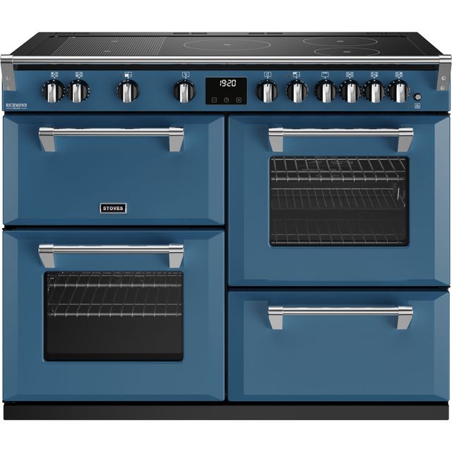 Stoves Richmond Deluxe ST DX RICH D1100Ei RTY TBL Electric Range Cooker with Induction Hob – Thunder Blue – A Rated