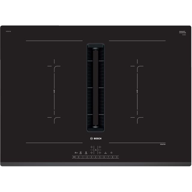 Bosch Series 6 PVQ731F15E 71cm Venting Induction Hob - Black - For Ducted/Recirculating Ventilation