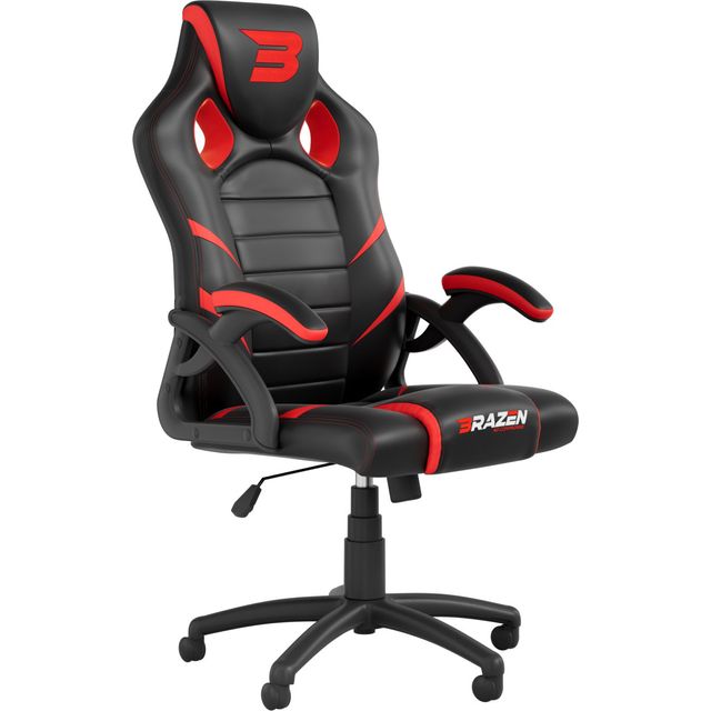 BraZen Puma PC Gaming Chair - Black / Red