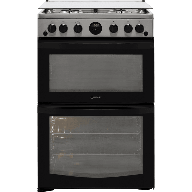 Indesit ID67G0MCX/UK Freestanding Gas Cooker - Silver - A+/A+ Rated