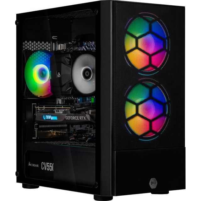 3XS Core 4060Ti RGB Gaming Tower - NVIDIA GeForce RTX 4060Ti, Intel Core i5, 1 TB SSD - Black