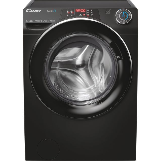 Candy RapidÓ RO1696DWMCB7-80 9kg WiFi Connected Washing Machine with 1600 rpm - Black - A Rated