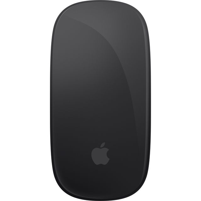 Apple Magic Mouse: Bluetooth, rechargeable. Works with Mac or iPad; Black, Multi-Touch surface
