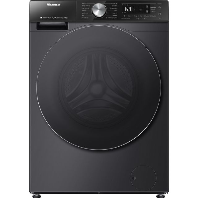 Hisense 5S Series WF5S1245BB 12kg Washing Machine with 1400 rpm - Black - A Rated