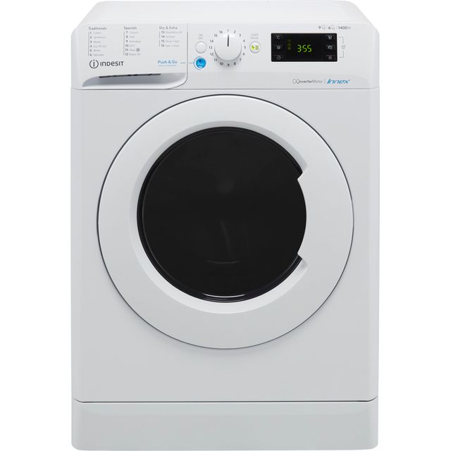 Indesit BDE961483XWUKN 9kg Wash 6kg Dry 1400rpm Freestanding Washer Dryer - White