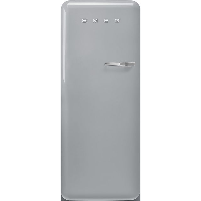 Smeg Left Hand Hinge FAB28LSV5 Fridge with Ice Box - Silver - D Rated