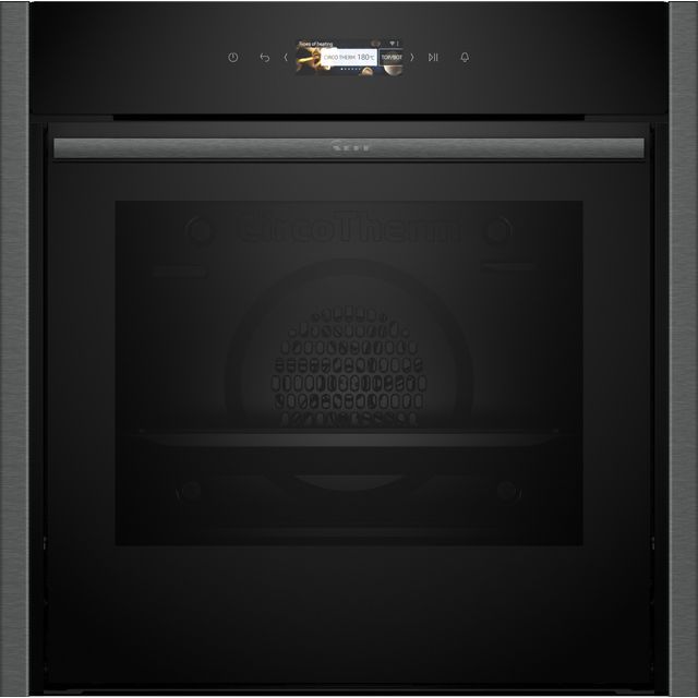 NEFF N70 Slide&Hide B54CR71G0B Built In Electric Single Oven with Pyrolytic Cleaning - Graphite - A+ Rated