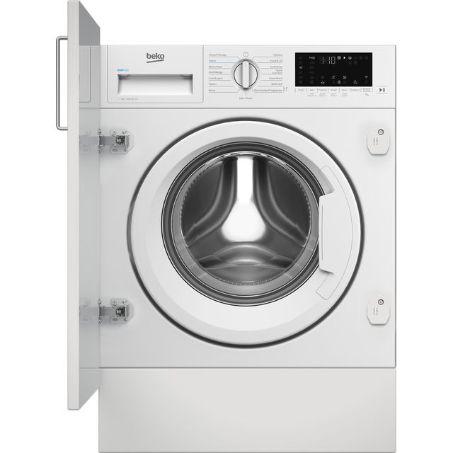 Beko WTIK74122 Integrated 7kg WiFi Connected Washing Machine with 1400 rpm – White – A Rated