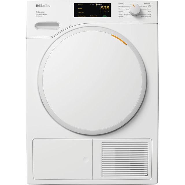 Miele 125 Edition TSC663 WP Wifi Connected 8Kg Heat Pump Tumble Dryer – White – A+++ Rated