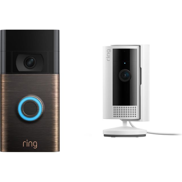 Ring Video Doorbell (Gen 2) + Indoor Cam (Gen 2) Smart Doorbell - Venetian Bronze