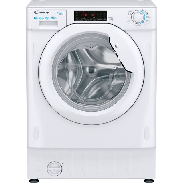 Candy Smart CSD49TWM5/1-80 Integrated 9kg Washing Machine with 1400 rpm – White – A Rated