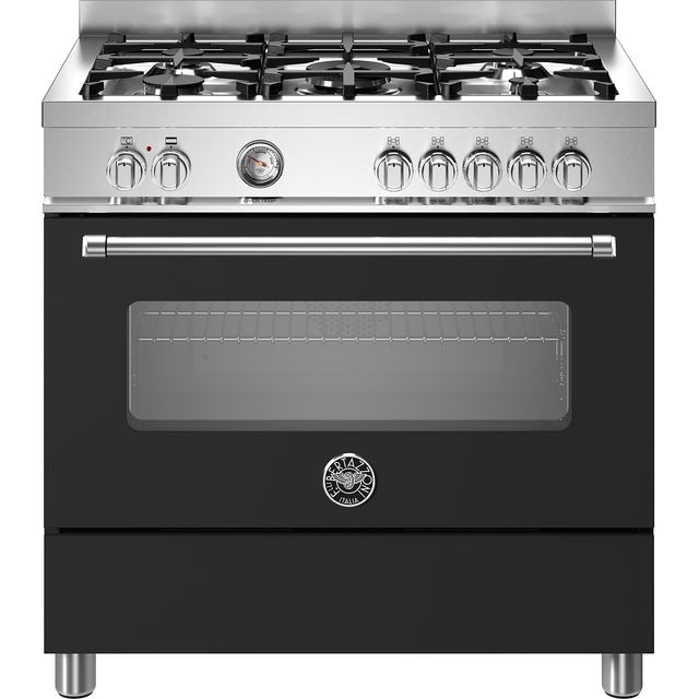 Bertazzoni Master Series MAS95C1ENEC Dual Fuel Range Cooker - Nero - A Rated