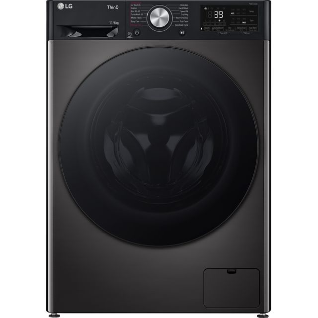 LG TurboWash™360 FWY916BBTN1 Wifi Connected 11Kg / 6Kg Washer Dryer with 1400 rpm – Platinum Black – D Rated
